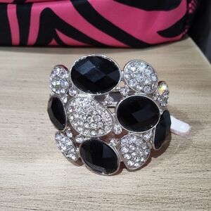 Elegant Black and Silver Women's Bracelet